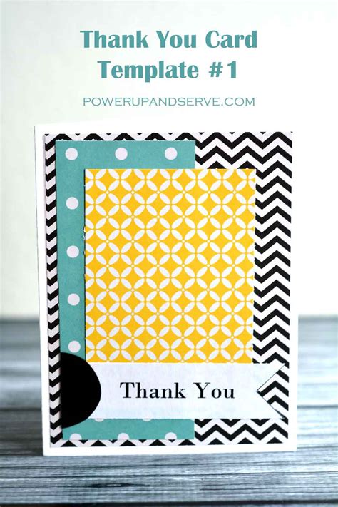 Select a thank you card template from befunky's designer. Thank You Card Template #1 - Power Up and Serve