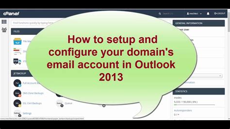 How To Setup And Configure Your Domain S Email Account In Outlook YouTube