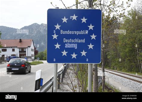 German Border With Austria Stock Photo Alamy