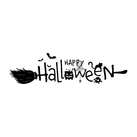 Scary Happy Halloween Text Design Vector For Halloween Night Party