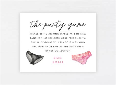 Drop Your Panties Here Sign And Card Bachelorette Party Games The Panty Game Lingerie Game