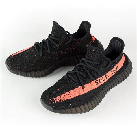 Adidas Originals Yeezy Boost 350 V2 Black Red By9612 Sneakers