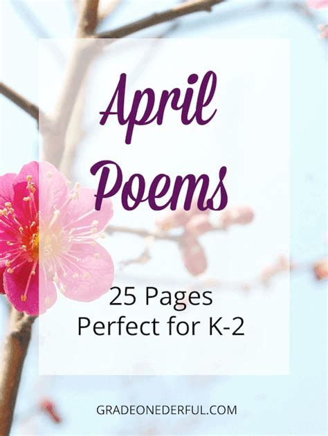 Freebie April Poetry Collection Grade Onederful