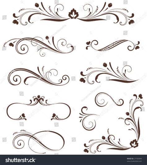 Vectorized Scroll Design Elements Can Be Stock Vector 27165994