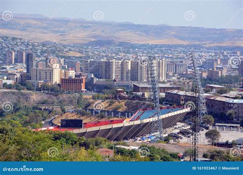 Bird Eyes View Of Yerevan And Vazgen Sargsyan Republican Stadium