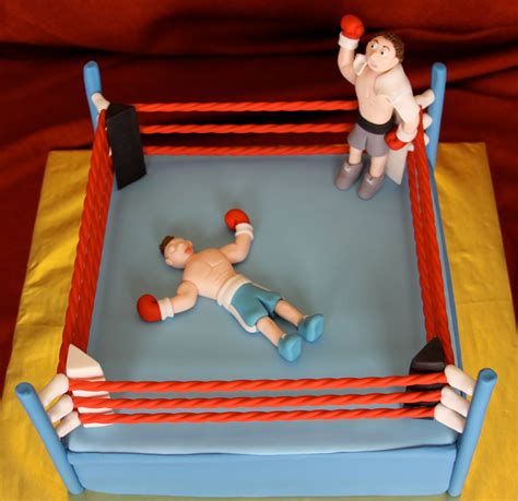 Boxing Cake Ideas And Designs Ring Cake Boxing Theme Party Ideas Birthday Cake Decorating