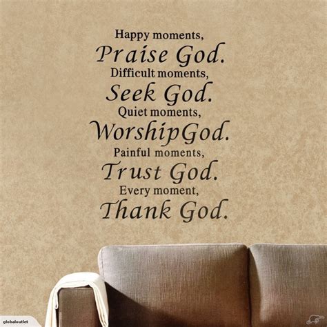 Happy Moment Praise God Quote Wall Sticker Decal Praise God Quotes