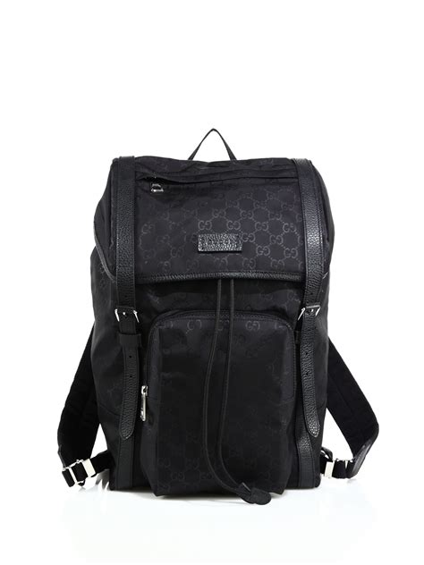 Lyst Gucci Nylon Sima Backpack In Black