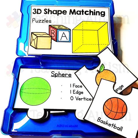 3d Shape Matching Game Puzzle Teaching Autism