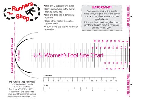 womens shoe size chart | Women's Foot Size Chart | Shoe size chart kids ...