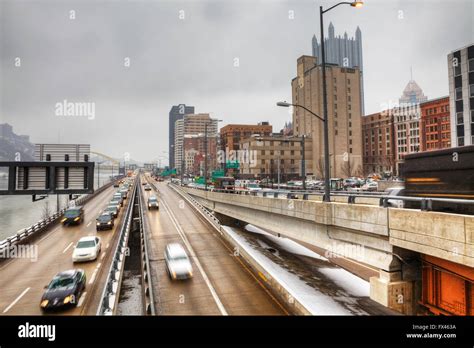 The Evening traffic in Pittsburgh, Pennsylvania Stock Photo - Alamy