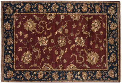 6×9 Sultanabad Burgundy Oriental Rug 017761 Carpets By Dilmaghani