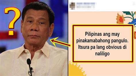 pinakamabahong pangulo post of netizen refers to president rodrigo duterte