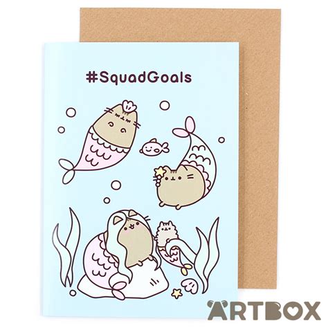 Buy Pusheen Squad Goals Greeting Card At Artbox