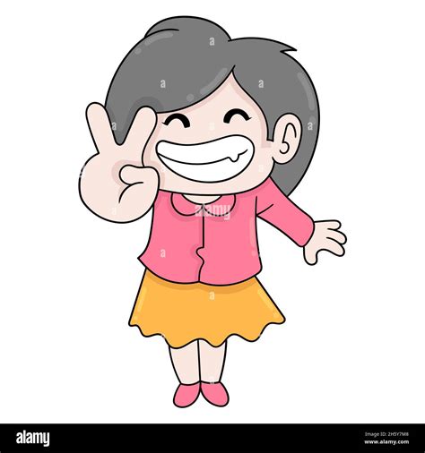 Happy Faced Girl Laughing Stock Vector Image And Art Alamy