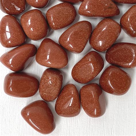 Goldstone Tumbled Stones Peace Love Crystals