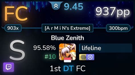 🔴 95⭐ Lifeline Xi Blue Zenith A R M I Ns Extreme Hddt 9558 10 937pp Fc Osu