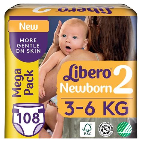 Libero Newborn Open Diapers Size 2 3 6 Kg 108 Pcs Tesco Online