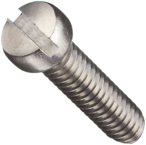 Pack Of 100 Slotted Drive 18 Length Stainless Steel Machine Screw