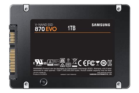 Samsung 870 Evo 1tb 25 Sata Iii V Nand Internal Solid State Drive A