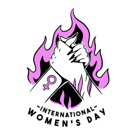 Diseño Png Y Svg De Ilustración Rosa Del Día Internacional De La Mujer