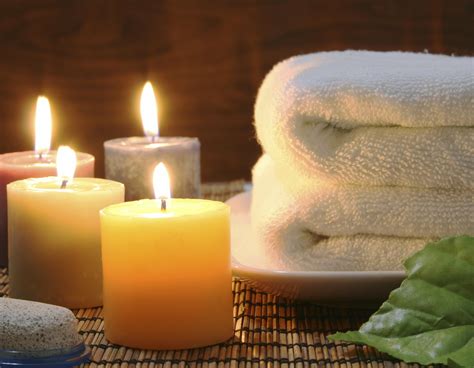Towel Aromatic Candles And Other Spa Objects To Make Mood Relaxing Jm Physical Therapy