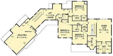 4 Bed House Plan With Angled Garage With Bonus Room Above 360004dk