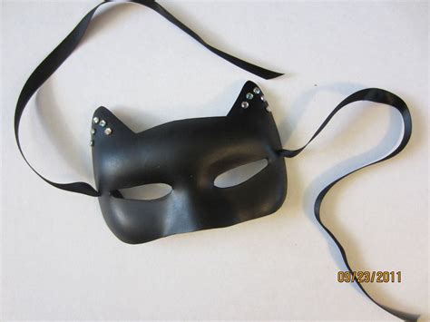 Black Cat Mask 750 Via Etsy Cat Mask Black Cat Diy Mask