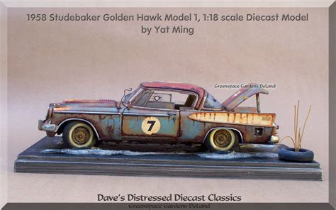 Junkyard Car 118 Scale Diecast Car 1958 Studebaker Golden