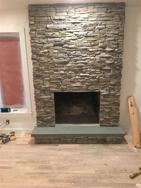 Stack Stone Fireplace Images