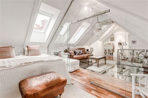 Unique Attic Duplex Apartment With Glass Walls And Glass Flooring