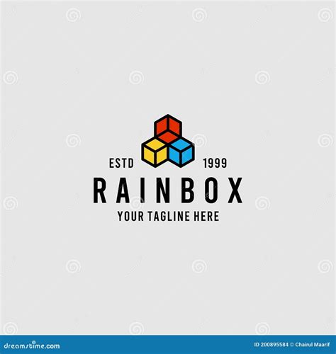 Creative Rainbow Box Logo Design Stock Illustration Illustration Of