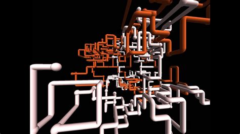 3d Pipes Screensaver 10 Hours No Loop With Teapots Youtube