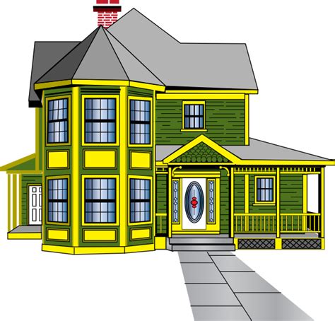 Green And Yellow House Clip Art At Vector Clip Art Online