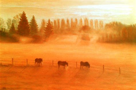 Misty Morning Painting By Ronald Haber Fine Art America