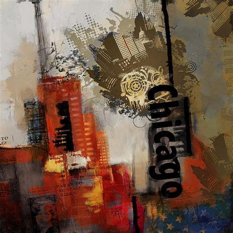Chicago Collage Painting By Corporate Art Task Force Fine Art America