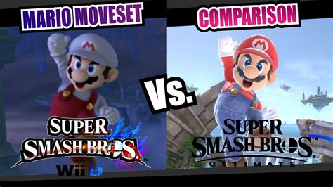 Super Smash Bros Ultimate And Wii U All Mario Moveset Side By Side
