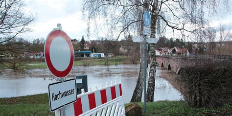 Hochwasser Im Landkreis Bad Kissingen Pegel Steigen Auf Warnstufe 2