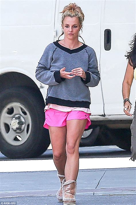 Britney Spears Bares Her Toned Midriff In Flowing Handkerchief Top While Showing Off Athletic