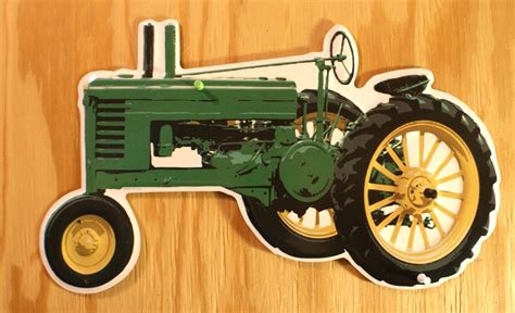 Maybe you would like to learn more about one of these? John Deere Tractor Die Cut Tin Sign Farm Country Barn ...