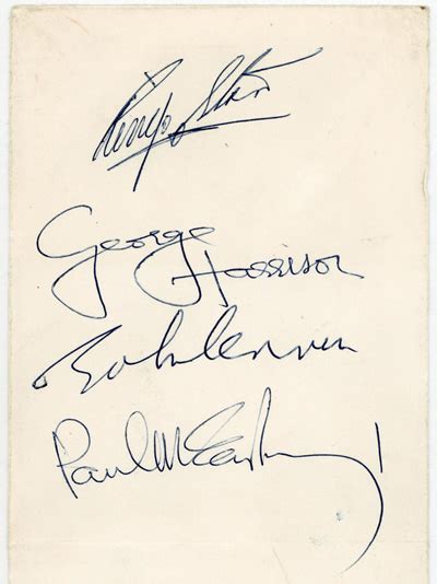 The Beatles Autograph Examples Authentic Beatles Autographs