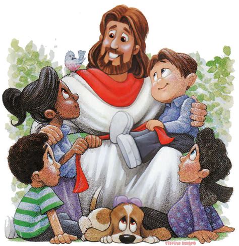 Dibujos De Jesus Con Los Ninos Images And Photos Finder