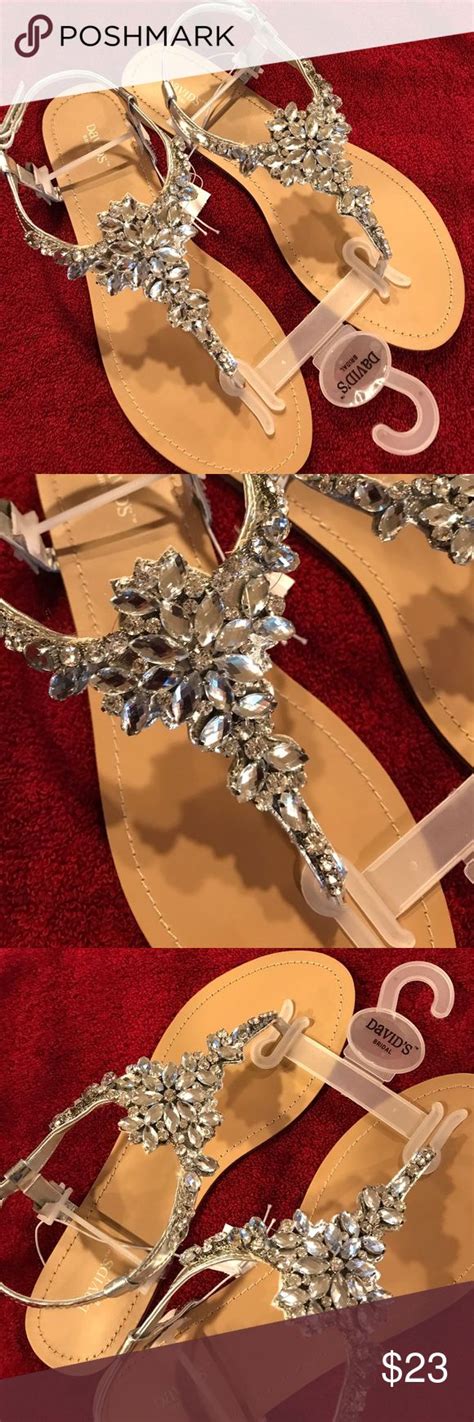 Silver Jeweled Sandals Silver Jeweled Sandals Davids Bridal Shoes