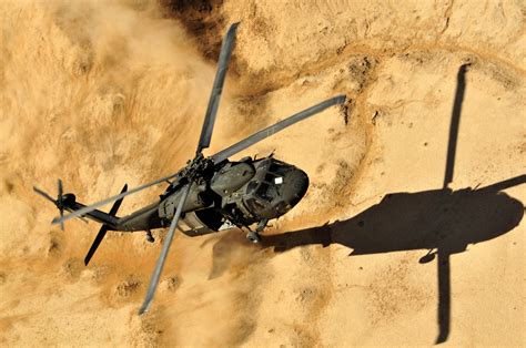 Blackhawk Helicopter In Action Wallpaper