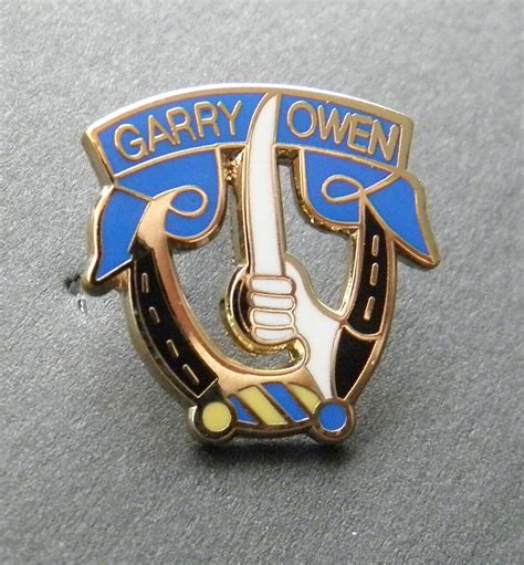 Garry Owen 7th Cavalry Regiment Small Lapel Or Tie Pin Badge 12 Inch