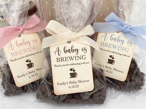 Coffee Baby Shower Favors Baby Shower Coffee Favor Bags Baby Etsy