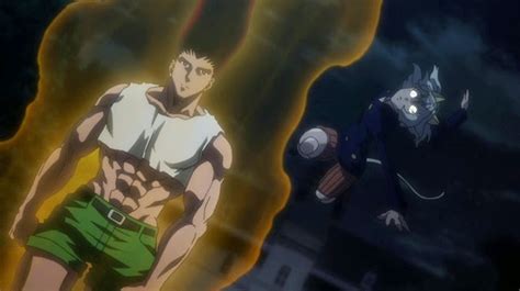 Gon transformed into an unknown form, while yusuke transformed into a mazoku, their hair growing long; Top 5 Memorable Anime Moments of 2014 ⋆ Anime & Manga