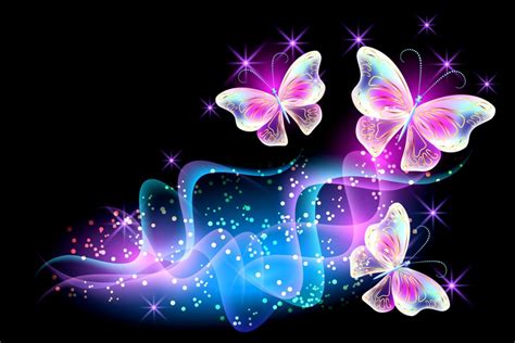 Neon Butterfly Wallpapers Wallpaper Cave