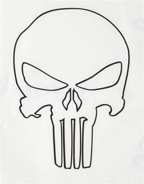 Punisher Logo Outline Clipart Library • Punisher Skull Skull