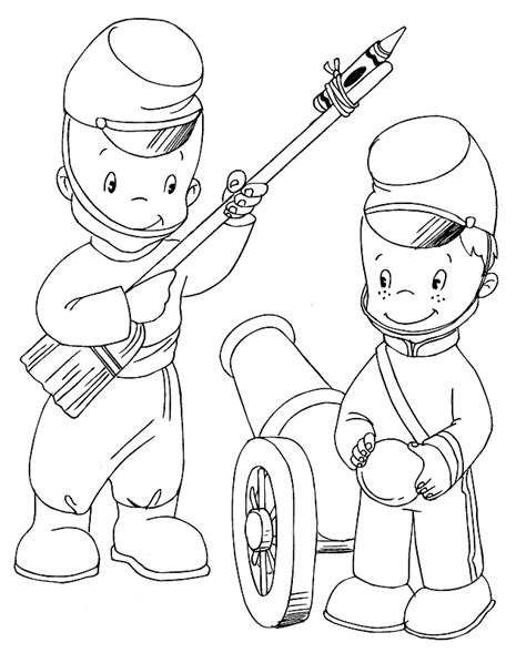 Dibujo Infantil Del Día Del Soldado Dibujos Para Colorear Infantil
